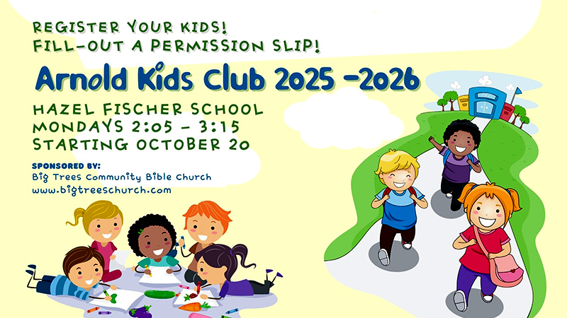 The Arnold Kids Club, 2025–2026, starts October 20. The Arnold Kids Club, 2025–2026